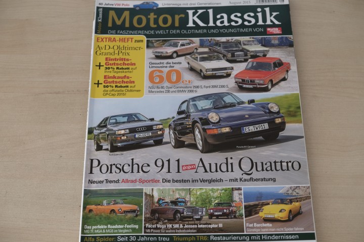 Deckblatt Motor Klassik (08/2015)